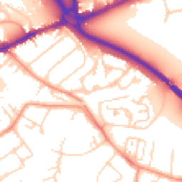 Daytime road noise heatmap for TW18 4NX