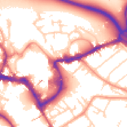 Daytime road noise heatmap for TW18 4PD
