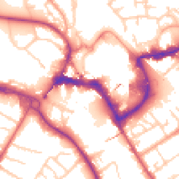 Daytime road noise heatmap for TW18 4QY