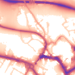Daytime road noise heatmap for TW18 4XY