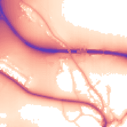 Daytime road noise heatmap for TW18 4YD