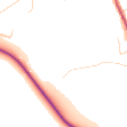 Daytime road noise heatmap for TW19 5AE