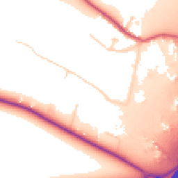 Daytime road noise heatmap for TW19 5AP