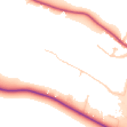 Daytime road noise heatmap for TW19 5AR