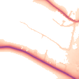 Daytime road noise heatmap for TW19 5AS