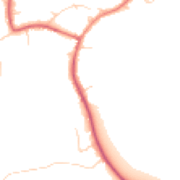Daytime road noise heatmap for TW19 5BZ
