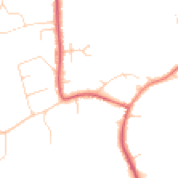 Daytime road noise heatmap for TW19 5DE