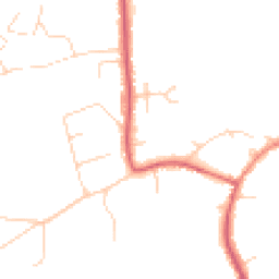 Daytime road noise heatmap for TW19 5DN