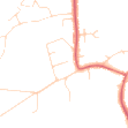 Daytime road noise heatmap for TW19 5DU