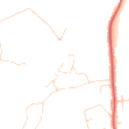 Daytime road noise heatmap for TW19 5EN