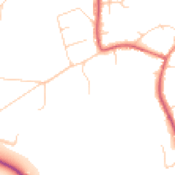 Daytime road noise heatmap for TW19 5JF