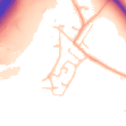 Daytime road noise heatmap for TW19 6AN