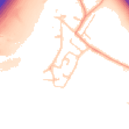 Daytime road noise heatmap for TW19 6AW