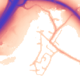 Daytime road noise heatmap for TW19 6AZ