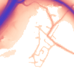 Daytime road noise heatmap for TW19 6BH