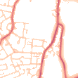 Daytime road noise heatmap for TW19 7AH