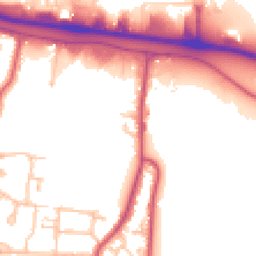 Daytime road noise heatmap for TW19 7AW