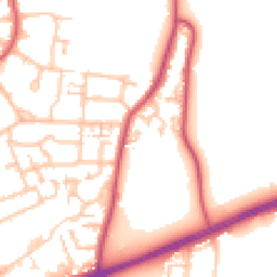 Daytime road noise heatmap for TW19 7BE