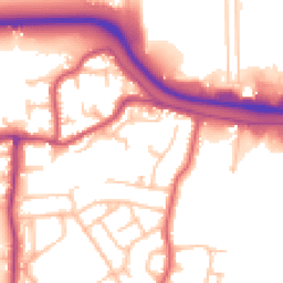 Daytime road noise heatmap for TW19 7DE