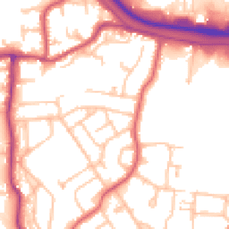 Daytime road noise heatmap for TW19 7EA