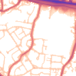 Daytime road noise heatmap for TW19 7EJ