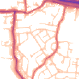 Daytime road noise heatmap for TW19 7HJ