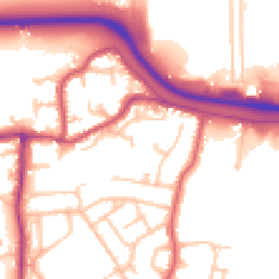 Daytime road noise heatmap for TW19 7JN