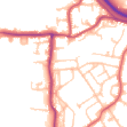 Daytime road noise heatmap for TW19 7JQ