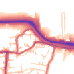 Daytime road noise heatmap for TW19 7LA