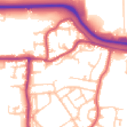 Daytime road noise heatmap for TW19 7NG