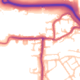 Daytime road noise heatmap for TW19 7NP