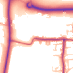 Daytime road noise heatmap for TW19 7NW