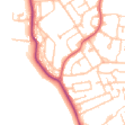 Daytime road noise heatmap for TW19 7QQ