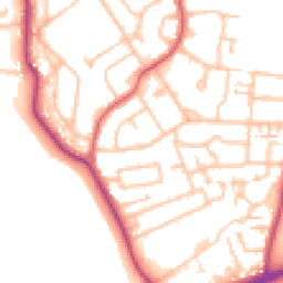 Daytime road noise heatmap for TW19 7RG
