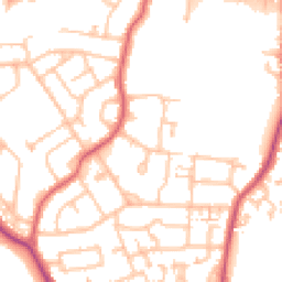 Daytime road noise heatmap for TW19 7TA