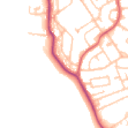 Daytime road noise heatmap for TW19 7UD