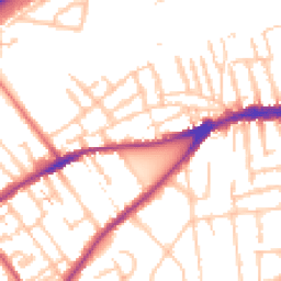 Daytime road noise heatmap for TW2 5AG