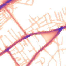 Daytime road noise heatmap for TW2 5AH