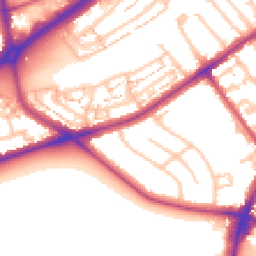 Daytime road noise heatmap for TW2 5AU