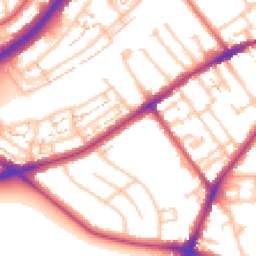 Daytime road noise heatmap for TW2 5AY