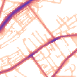 Daytime road noise heatmap for TW2 5BY