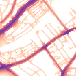Daytime road noise heatmap for TW2 5DL