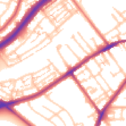 Daytime road noise heatmap for TW2 5DW
