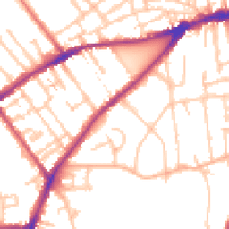 Daytime road noise heatmap for TW2 5EY