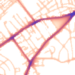 Daytime road noise heatmap for TW2 5FN