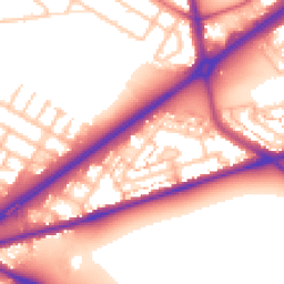 Daytime road noise heatmap for TW2 5JS
