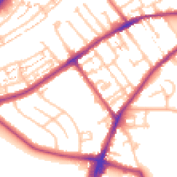 Daytime road noise heatmap for TW2 5LJ