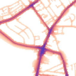 Daytime road noise heatmap for TW2 5LN