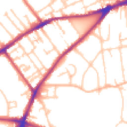 Daytime road noise heatmap for TW2 5QJ