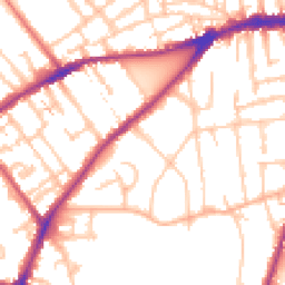 Daytime road noise heatmap for TW2 5SN
